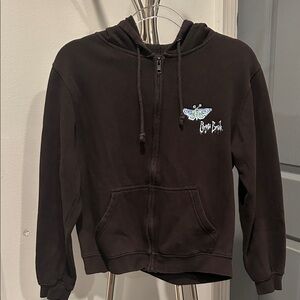Corpse Bride-Black‎ Hoodie with Butterfly Design